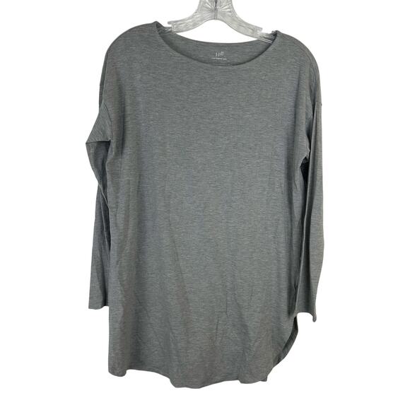 J. Jill Grey Long Sleeve Tunic Top Size XS Luxe Supima Modal Shirt Relaxed - Picture 1 of 5